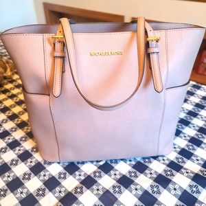 Michael Kors Light Pink Saffiano Leather Tote Bag